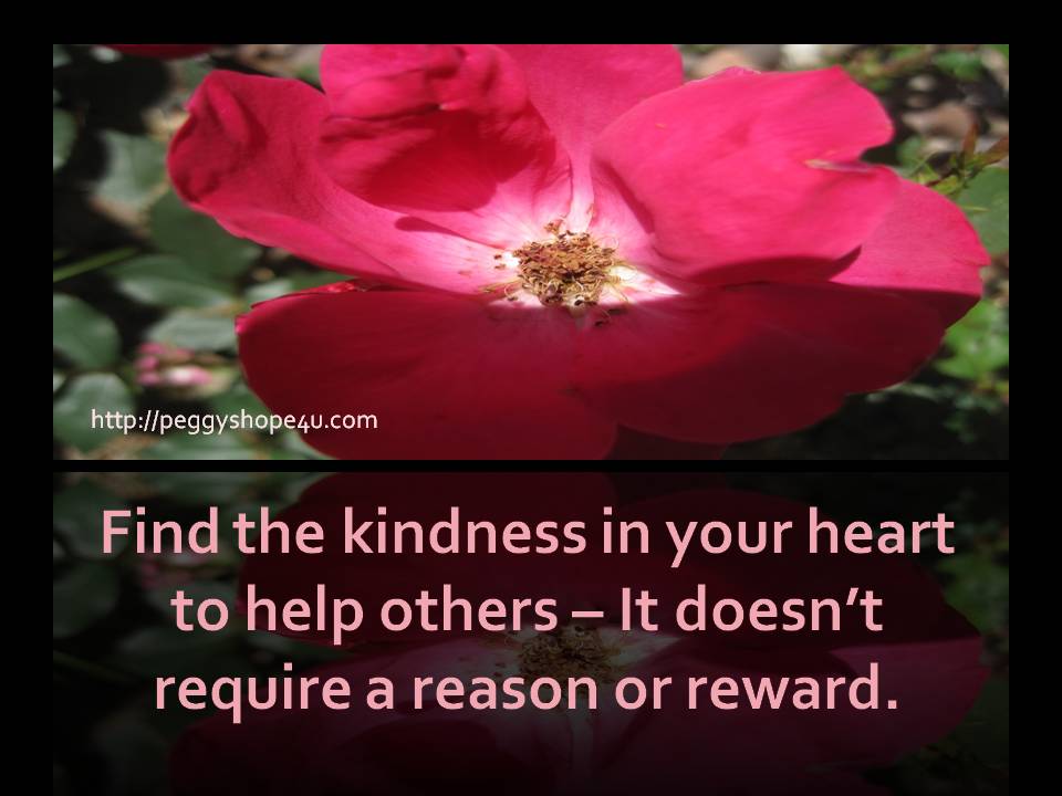 Kindness should be second nature to all of us.